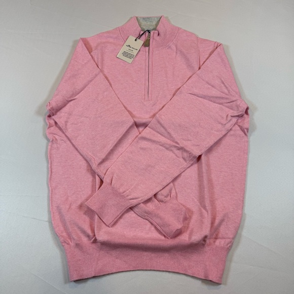 Peter Millar Crown Soft 1/4 Zip Pullover Size Small Pink NWT $165
